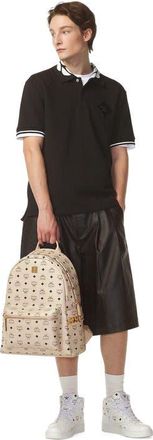 MCM Medium Stark Side Studs Backpack in Visetos in Beige at Nordstrom