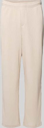 Jack & Jones Jack & Jones Straight Leg Stoffhose mit Plisseefalten Modell KARL INTERLUDE in Offwhite, Größe XXL