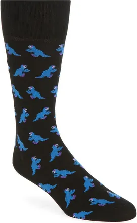 Paul Smith Dino Stripe Dress Socks in 79_Black at Nordstrom