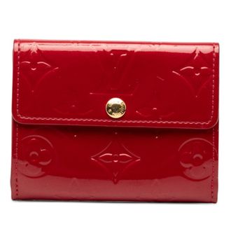 Louis Vuitton Vernis Rose Pomme Damour Red Color Patent Leather Coin Purse/Coin Case (Pre-Owned)