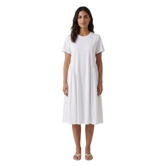 Emma & Gaia Dames, Jurken, Wit, Maat: 2XL