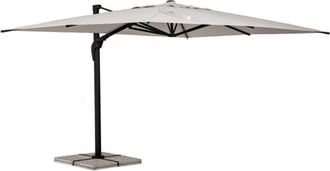 Konte Design Sombrilla colgante con m&aacute;stil de aluminio y lona natural 3x4