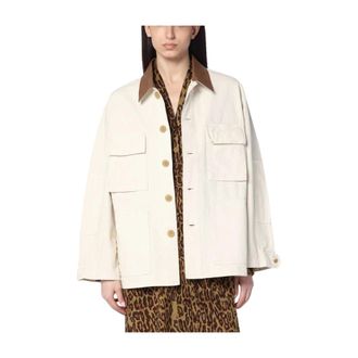 6397 Contrast Collar Denim Jacket - female - 6397 - Denim Jackets - Beige - XS - Jackets