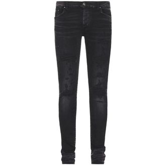 Amiri Mens Slim Fit Thrasher Plus Aged Black Denim Jeans Cotton - Size 32W/32L