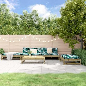 vidaXL Juego De Muebles Jard&iacute;n 5 Pzas Y Cojines Madera Pino Impregnada Vidaxl