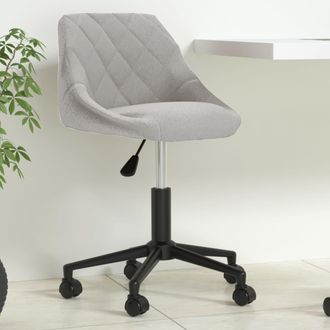 vidaXL Vidaxl - Silla De Oficina Giratoria De Terciopelo Gris Claro