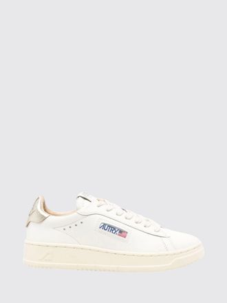 Autry Dallas Low Bicolour Calfskin Leather Trainers with Padded Low-Top Ankle