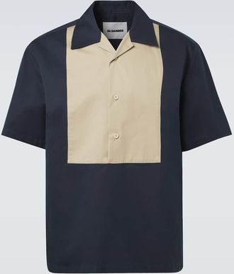 Jil Sander Cotton and silk bowling shirt
