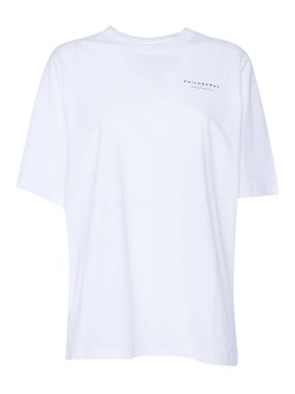 Philosophy di Lorenzo Serafini T Shirt Bianca Con Logo