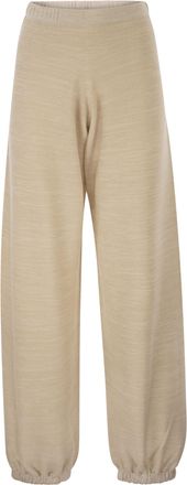 Fabiana Filippi Jogginghose aus Wolle und Baumwolle mit Linksn&auml;hten