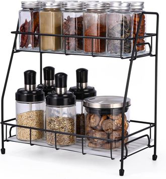 OEM Estanter&iacute;a De Almacenamiento Para Cocina, Especiero De Metal Para Cocina Y Ba&ntilde;o, Estante De Encimera, Estante Para Especias, Ahorra Espacio En La Coci