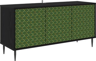 vidaXL Mueble De Tv Geleen 102 X 33 X 51 Cm Roble Negro Vidaxl