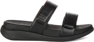 FitFlop Black Faux Leather Sandals for Women