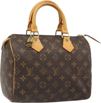 Louis Vuitton Speedy Monogram Canvas Neutral Canvas Handbag (Pre-Owned)