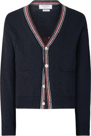 Thom Browne Hector Intarsia-knit Donegal Cardigan