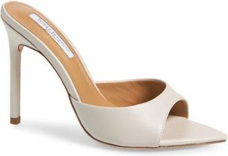 Tony Bianco Malibu Pointed Toe Slide Sandal in Dove Nappa at Nordstrom, Size 9.5