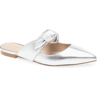 Stuart Weitzman Solange Knotted Mule in Silver at Nordstrom Rack, Size 11.5
