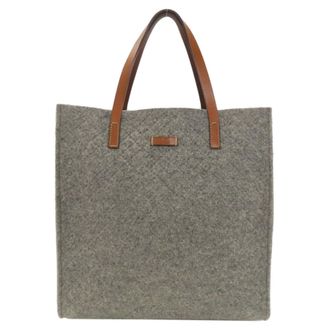 Gucci Gray Felt Tote Bag (Pre-Owned)