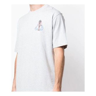 Palace Rolls P3 Back Logo Gradient Large Triangle Printing Short Sleeve Unisex Gray P17TS132T