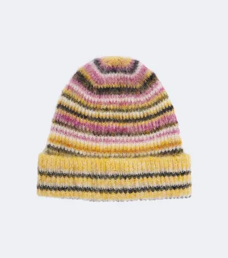 Isabel Marant Morenne striped mohair and wool-blend beanie