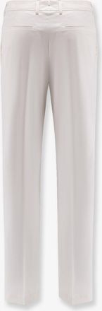 HUGO BOSS Mens Trousers Cotton-Silk Blend White