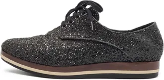 Miu Miu Stringate con glitter - Nero
