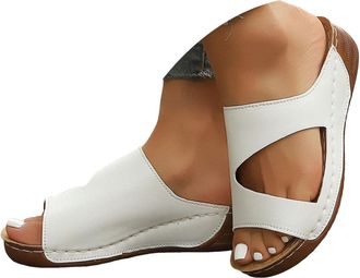 Generic Orthopedic Wedge Sandals for Women Dressy Summer 2026,Arch Support Flip Flops Womens Orthotic Sandals Slip-on Flats Outdoor Slides Comfortable Elegant