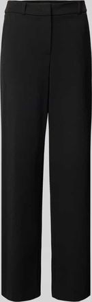 Comma Straight Leg Stoffhose mit Gürtelschlaufen in Black, Größe 34