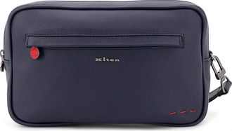 Kiton Clutch con zip - Blu