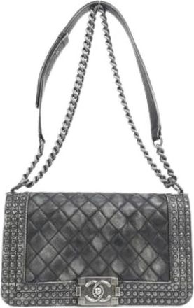 Chanel Pre-owned Vintage Shoulder Bag - Dames - Vintage Schoudertas - Zwart - ONE Size - Leer - Vintage