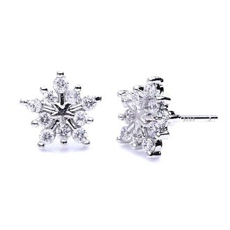Generic Hypoallergenic Fashion Accessories Snowflake Stud Earrings Jewelry,Silver Creative and Exquisite Workmanship Practical and Attractive