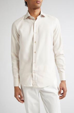 Eleventy Dandy Button-Up Shirt in 02 Sand at Nordstrom, Size Xx-Large