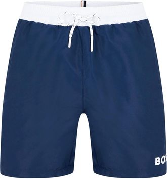 HUGO BOSS Heren Zwemshort Zeesterren (Marine, Wit)