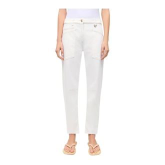 Cambio Cambio, Loose-fit Jeans, female, White, Size: 2XL Ocean O-Shape Cropped Jeans