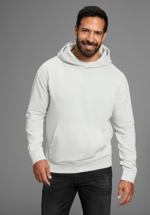 H.I.S Kapuzensweatshirt H.I.S, Herren, Gr. 4XL (68/70), grau, angeraute Sweatware, Obermaterial: 60% Baumwolle, 40% Polyester, bedruckt, unifarben, washed, 
