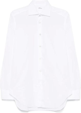 Kiton Camicia con spacchetto sul collo - Bianco