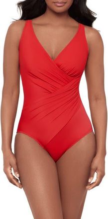 Miraclesuit Must Have Oceanus One-Piece Swimsuit in Poppy at Nordstrom, Size 14
