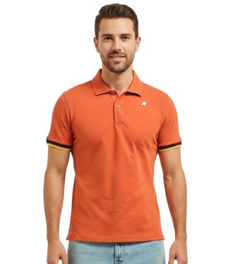 K-Way Orange Shirt Collar Polo