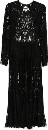 Miau by Clara Rotescu floral-lace maxi dress - Nero