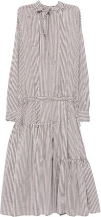 Dries Van Noten Midi Jurken - Dames - Casual kleedjes - Bruin - S - Katoen - Kleedjes