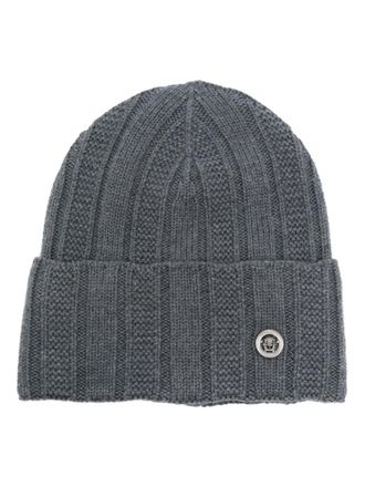 Versace Medusa ribbed beanie - Grey