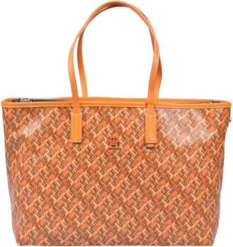 Tommy Hilfiger Woven Textured Tote Bag with Glossy Finish