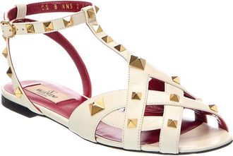 Valentino Vlogo Signature Rockstud Leather Sandal