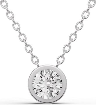 Tilla 0.25 CT Lab Grown Round Diamond Bezel PassThru Setting Pendant