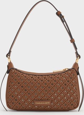 Charles & Keith Mini Calla Woven Shoulder Bag