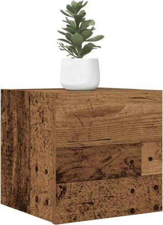 vidaXL Vidaxl - Mobili Porta tv a Parete 2pz Legno Antico 30,5x30x30 cm