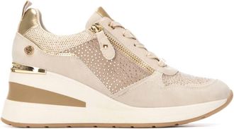 Xti Womens 144377 Round Toe Sneakers In Beige