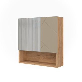 Vicco Armario Con Espejo Para Ba&ntilde;o Irma, Roble Dorado, 54 X 55 Cm, Vicco