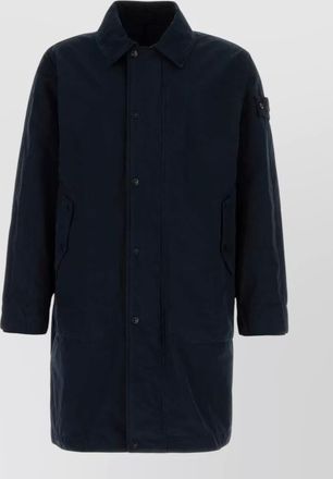Stone Island long trench coat polyester blend design