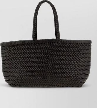 Dragon Diffusion bamboo triple jump big leather basket bag